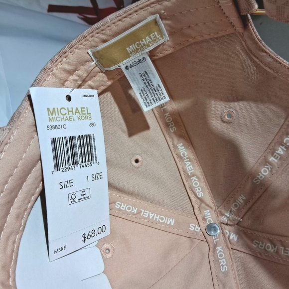 MICHAEL KORS Women's Cap Pink CLASSIC MK BRAND-NEW w/tags - Picture 3 of 5